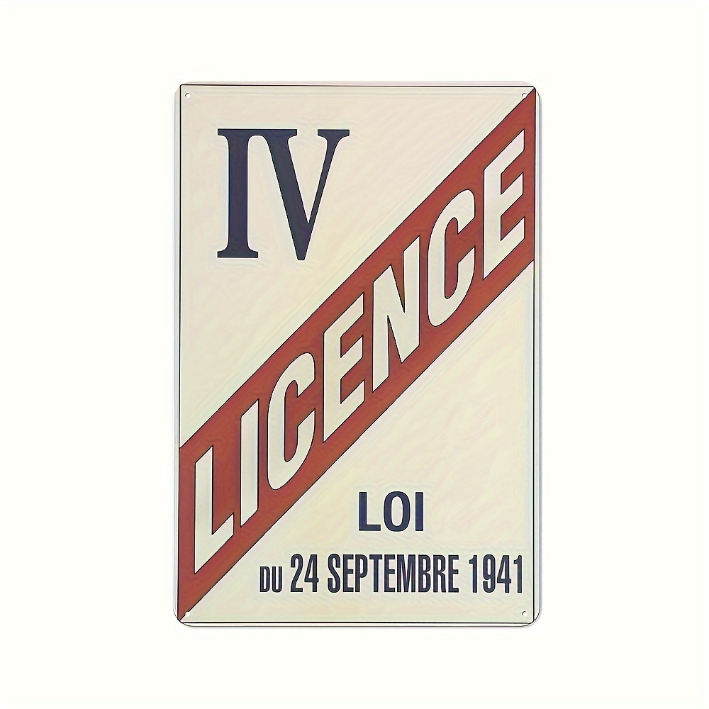Home Textiles France - French Alcohol Law Metal Sign -
