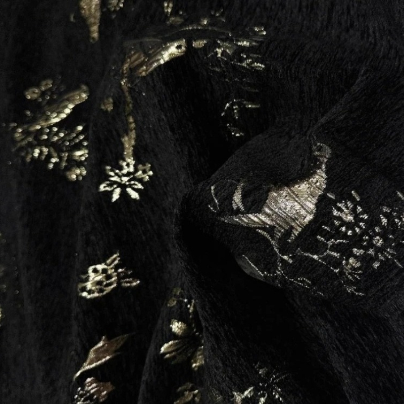 Gold Thread Chenille Jacquard  - огляд і ціна Home Textiles Luxury Curtains