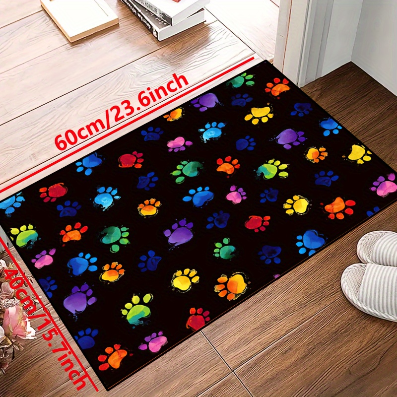 1pc Vibrant Dog Paw Print Area - огляд і ціна Home Textiles Design