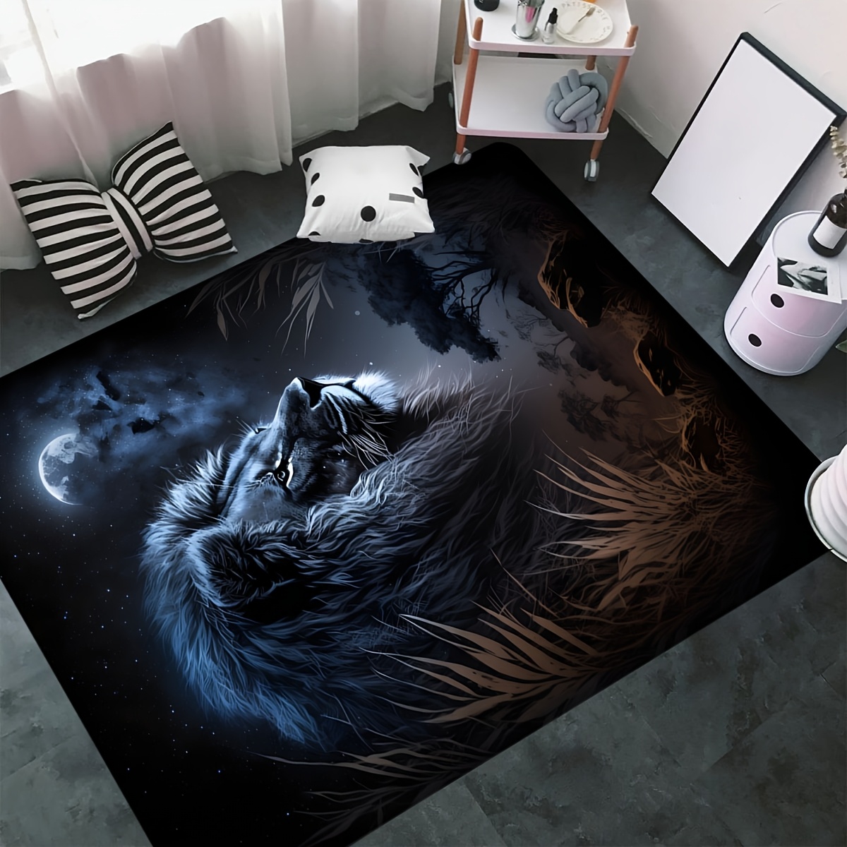 Starry Night Lion Floor Mat -  - огляд і ціна Home Textiles Design