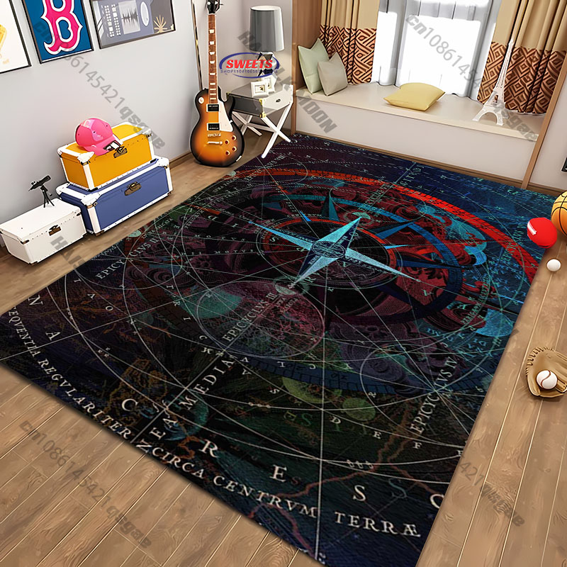 Compass Design Rug for Modern  - огляд і ціна Home Textiles Design