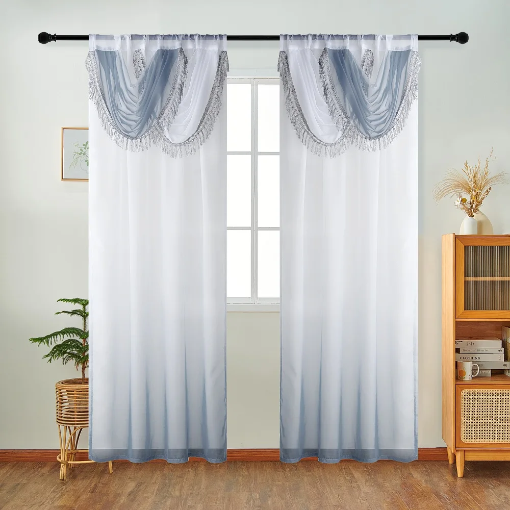 NAPEARL Blue Curtain Head Wave - огляд і ціна Home Textiles Luxury Curtains