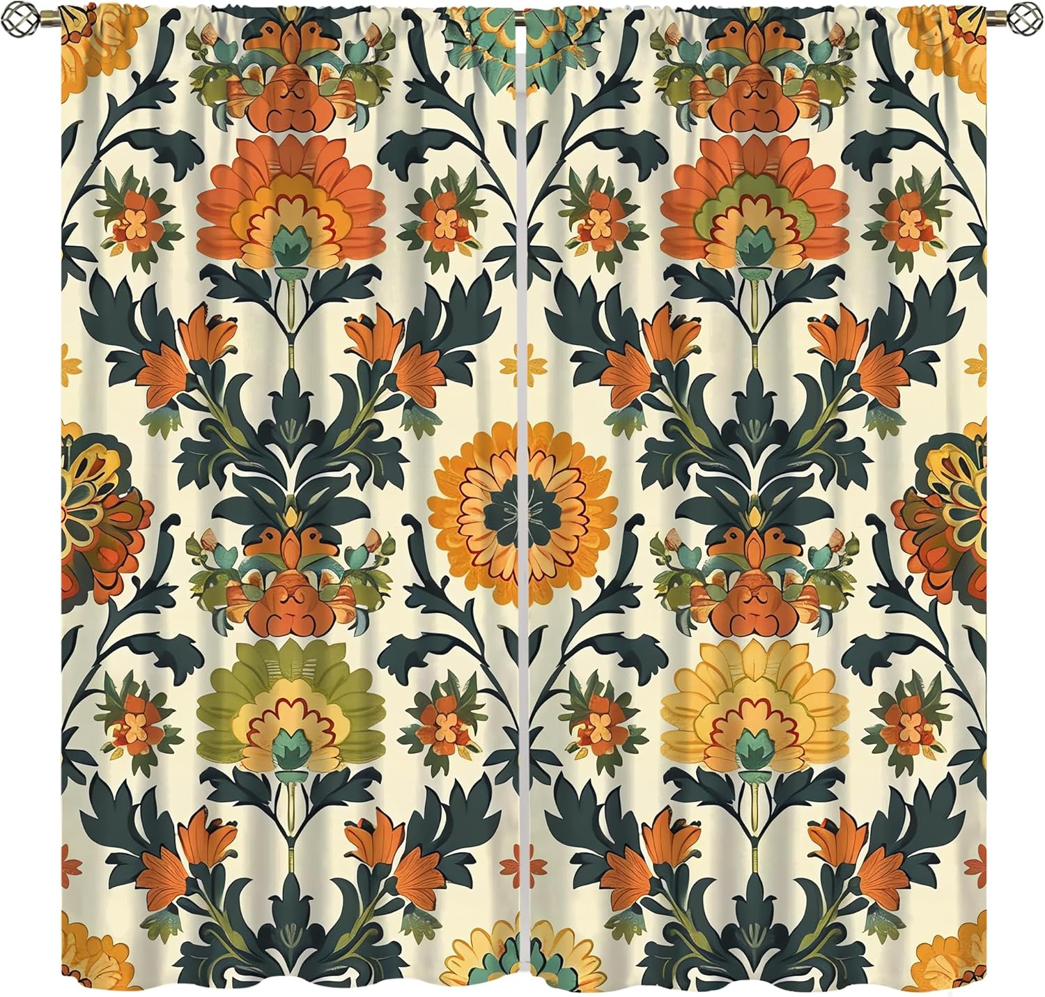 Luxury Floral Print Curtains P - огляд і ціна Home Textiles Luxury Curtains