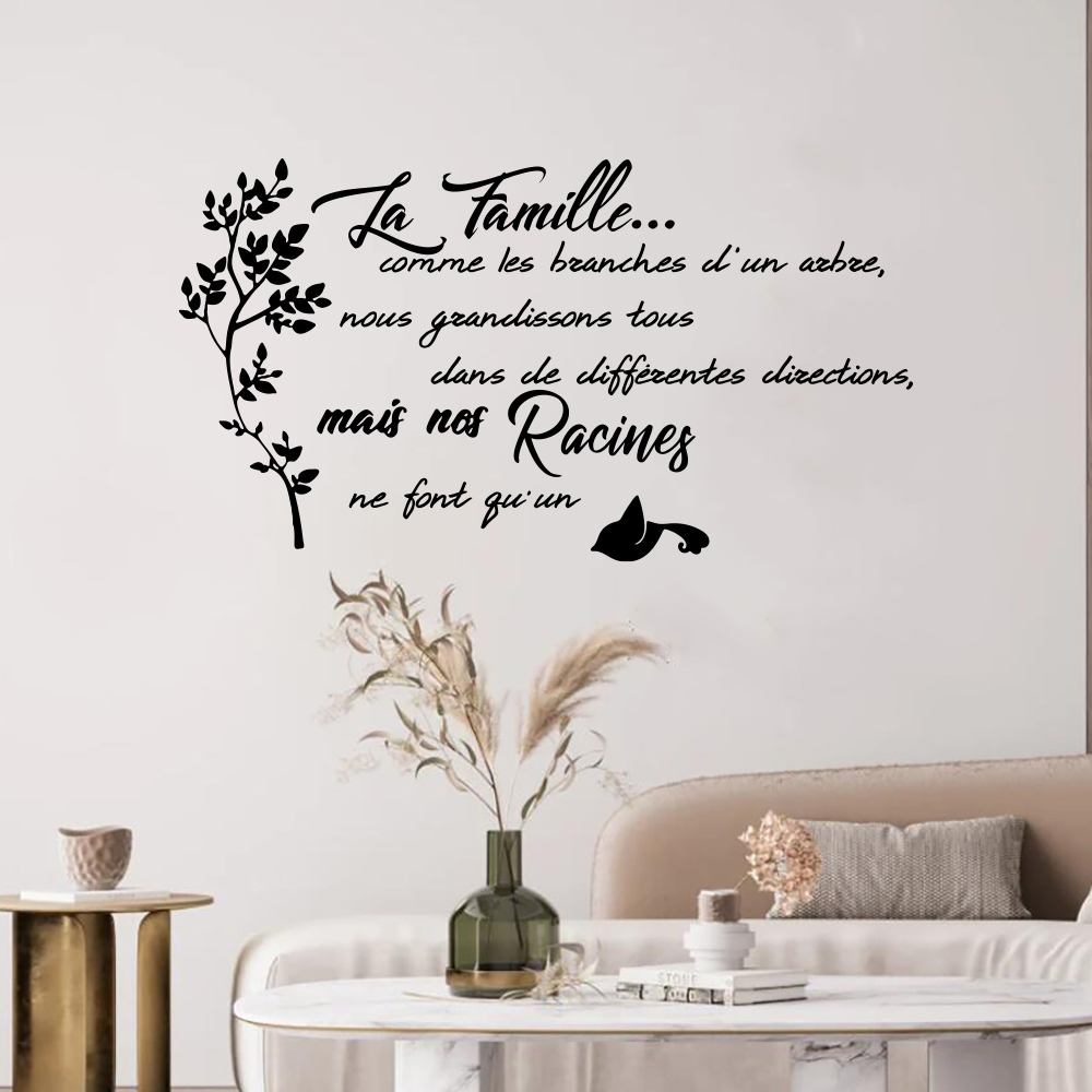 French Family Quote Tree Bird  - огляд і ціна Home Textiles France