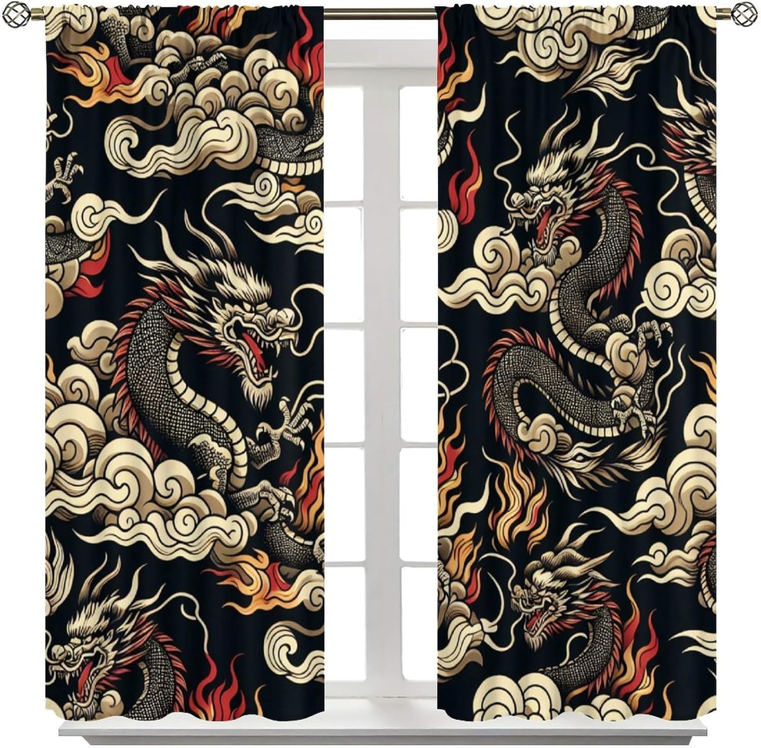 Luxurious Asian Dragon Curtain - огляд і ціна Home Textiles Luxury Curtains
